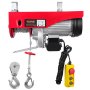 VEVOR elektrische lier 500kg tot 1000kg hefhoogte 12m kabeltrekmotorlier 1600W motorblok en takel 10m/min hefsnelheid takel met bekabelde afstandsbediening kabeltakel kettingtakel