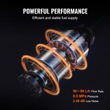 VEVOR Hogedruk Brandstofpomp 50-80 L/u Stroomsnelheid 0,5 MPa Druk voor Hyundai Accent/Sonata Tucson Veloster Kia Rio