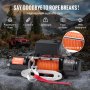 VEVOR Electric Winch Truck 10,000 lb Synthetic Rope Waterproof Remote Control