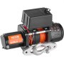 VEVOR elektrische lier, capaciteit 6000 lb, 12V DC voor vrachtwagens met 1/4 inch x 55 ft synthetisch touw, aluminium kabelgeleider, twee afstandsbedieningsopties, IP55 waterbestendigheid, ideaal voor het slepen van SUV's, vrachtwagens, jeeps, aanhangwagens en boten