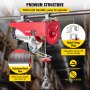 VEVOR Kabeltakel Lifting Electric Wire Hoist Winch Hoist Crane Lift Overhead Double-Hook Transmission 2200 Lbs