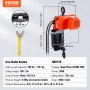 VEVOR Electric Chain Hoist, 330 lbs Load Capacity, 10 ft Lifting Height, 7.5 ft/min Speed, 230V, Single Phase Overhead Crane with G80 Chain, 10 ft Wired Remote Control for Garage, Shop, Hotel, Home