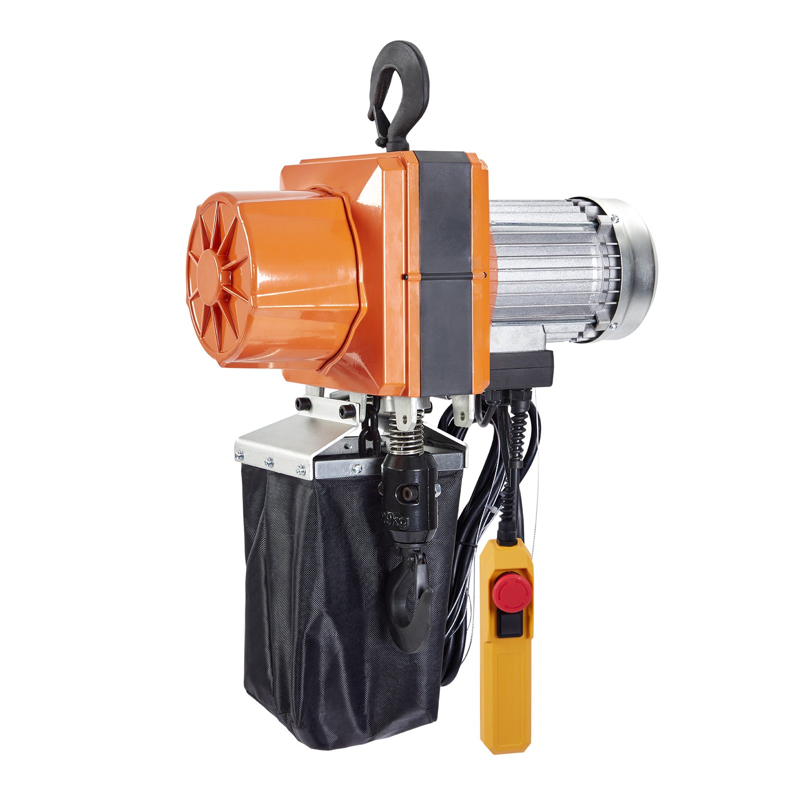 VEVOR elektrische kettingtakel, capaciteit 2200 lbs, hefhoogte 10 ft, snelheid 10,5 ft/min, 230V eenfase bovenloopkraan met G100-ketting, 10 ft kabelafstandsbediening voor garage, winkel, hotel, woning