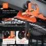 VEVOR Trolley 0,5 ton laadvermogen bovenloopkraan 60-120 mm verstelbare breedte kraan 268 x 227 x 108 mm duwwagen ontwerp met dubbele wielen handtrolley voor I- en H-balken bovenloopkraan laadkraan