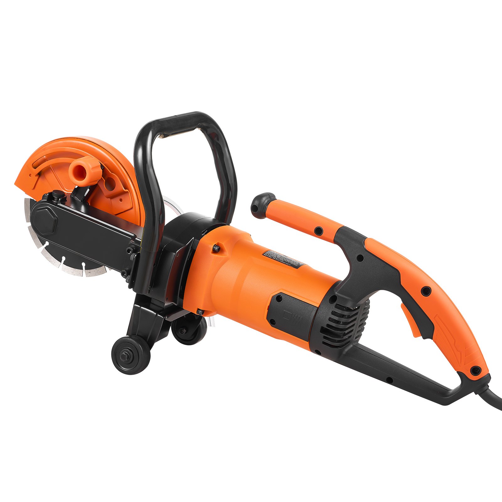 VEVOR Elektrische betonzaag, 180 mm, zware cirkelzaag 2000 W, zaagdiepte 63 mm, nat/droog schijfzaag met waterleiding, waterpomp, zaagblad, voor steen en baksteen