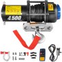 VEVOR Electric Winch, 4700 lbs Capacity, 42.6'/13m Synthetic Rope, Waterproof ATV UTV Winches with Wireless Remote and Corded Control & Hawse Fairlead, for Towing Jeep Off Road SUV Truck Car Trailer