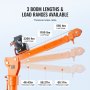 VEVOR Electric Pickup Truck Crane, 2200 lbs, Folding Truck-Mounted Bed Crane with Electric Winch 6000 lbs, Steel Pickup Truck Jib Crane Hoist 360° Swivel for Lifting Goods in Construction, Factory