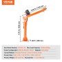 VEVOR Electric Pickup Truck Crane, 2200 lbs, Folding Truck-Mounted Bed Crane with Electric Winch 6000 lbs, Steel Pickup Truck Jib Crane Hoist 360° Swivel for Lifting Goods in Construction, Factory