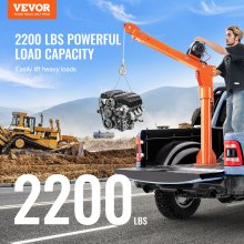 VEVOR pick-up kraan laadkraan zwenkkraan hijskraan staal 998kg 360° werkplaatskraan