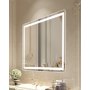 VEVOR LED Bathroom Mirror 3 Color Anti-fog Wall Mounted Vanity Mirror 70 x 100cm