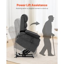 VEVOR Power Lift Ontspanningsstoel TV-stoel Enkele bank Fauteuil Elektrisch M