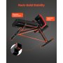 VEVOR multifunctionele halterbank voor full body workout, hyperextension bank rugstrekking Romeinse stoel 150 kg belastbare verstelbare en opvouwbare rugtrainer homegym