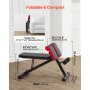 VEVOR multifunctionele halterbank voor full body workout, hyperextension bank rugstrekking Romeinse stoel 150 kg belastbare verstelbare en opvouwbare rugtrainer homegym