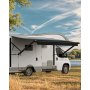 VEVOR Motorized RV Awning Complete Kit, 16' Retractable Awning with Aluminum Alloy Frame, Outdoor Trailer Awning, Fit for Most RVs(Black Fade)