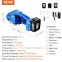 VEVOR elektrische omsnoeringsmachine, voor 0,35"-0,63" PP-PET-banden, draagbare elektrische omsnoeringsmachine met digitaal display, 2 x 5000 mAh op batterijen werkend automatisch omsnoeringsapparaat voor het verpakken van kartonnen pallets