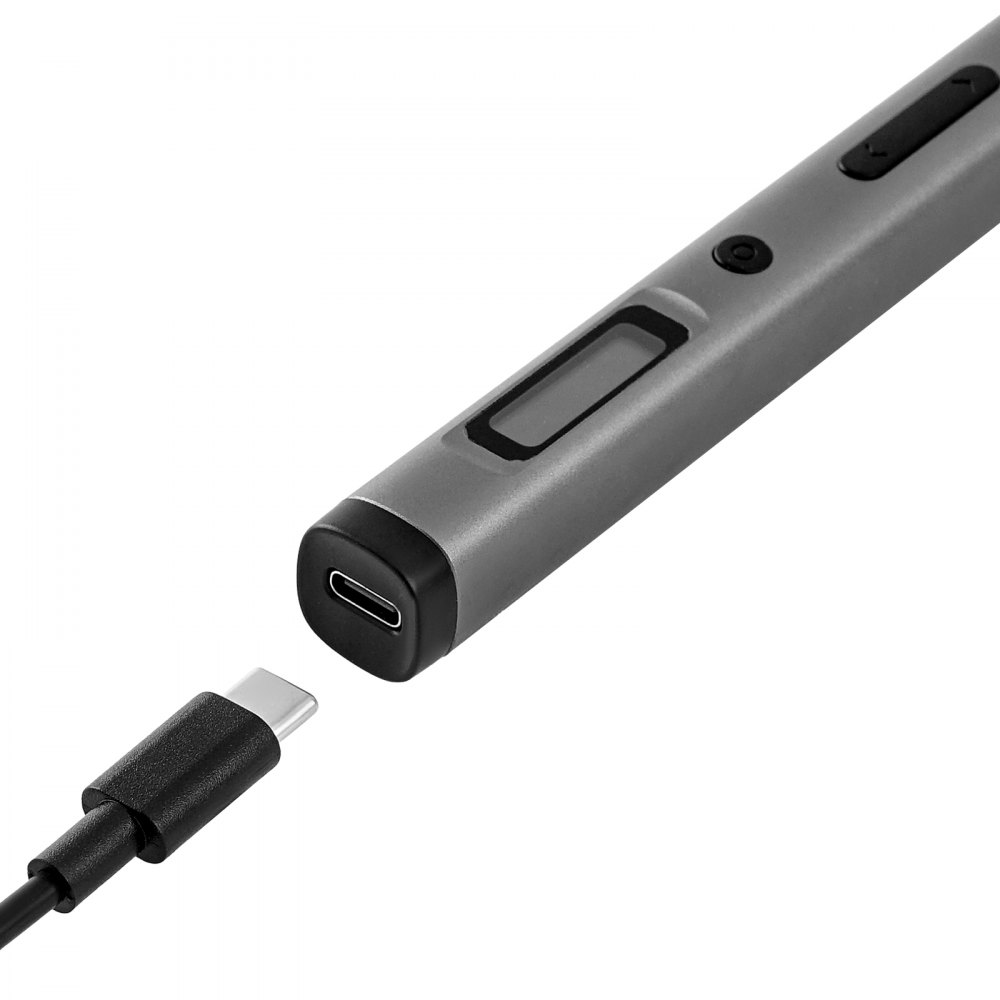 VEVOR Elektrische precisieschroevendraaier (52 magnetische bits) Mini elektrische schroevendraaier met magnetische opbergdoos, led-lampje en type-C-oplaadfunctie, voor het repareren van mobiele telefoons en laptops