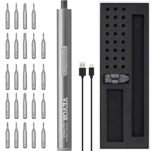 HOTO 25-in-1 Mini Electric Screwdriver, 3.7V Precision Screwdriver Set, USB-C Rechargeable, Compact Magnetic Tools for Phone, Laptop, Camera, DIY Projects, Electronics Repair HOTO 25-in-1 Mini Electric Screwdriver, 3.7V Precision Screwdriver Set, USB-C Rechargeable, Compact Magnetic Tools for Phone, Laptop, Camera, DIY Projects, Electronics Repair