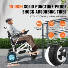 VEVOR opvouwbare elektrische rolstoel medische scooter 136,08 kg zitbreedte 508 mm
