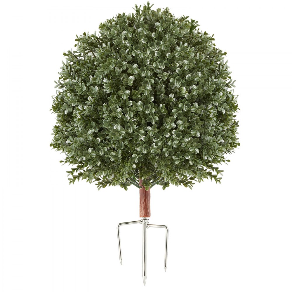 VEVOR Kunstplant 2x Kunstmatige Buxusbol met Grondpen 508mm, Decoratieve Plant voor Kamer, Balkon, Kantoor, Veranda, Tuin, UV-bestendig, Groenblijvende Kunstboom Gemaakt van PE, Levensecht, Binnen & Buiten