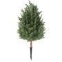 VEVOR Artificial Topiary Cedar Bush 3 Ft Set of 2 Greenery Fake Shrubs, PE Faux Trees with Ground Spikes, Indoor & Outdoor Green Plant for Front Door, Entryway, Porch, Balcony, Patio, Garden