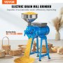 VEVOR 2 in 1 Electric Grain Mill Wet & Dry Use Spice Mill Commercial Motor 1500W Herb Grinder Multifunctional Kitchen Mill 240 x 280 x 700mm for Corn, Barley, Wheat