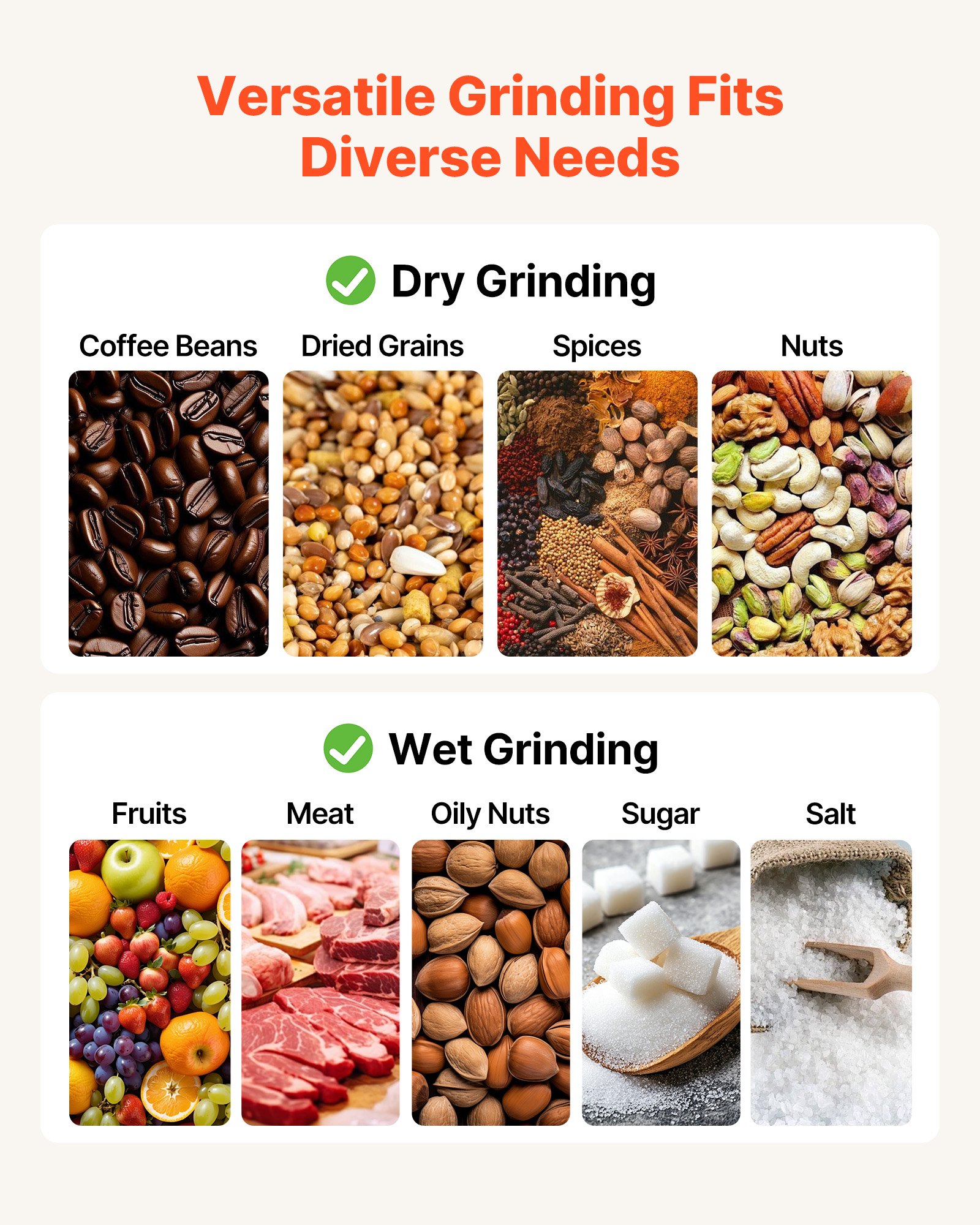 VEVOR Vervangende maalschijven, set van 2, voor VEVOR elektrische graanmolen GM-002, maalschijven voor droog en nat malen, geschikt voor maïs, granen en specerijen, maalschijven (14 x 14 cm) gemaakt van marmer