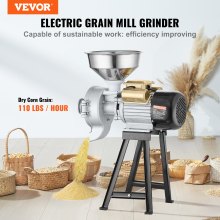 VEVOR Elektrische Graanmolen 3000W Machine Maïsmolen 50g/u Kruidenmolen