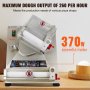 VEVOR Pizza Dough Pastry Press 76.2 to 304.8mm, 1-5.5mm Thickness Making Machine for Pressing Pizza Manual Kitchen, 260pcs/h Electric Pizza Dough Press, Commercial Stainless Steel Dough Rolling Machine