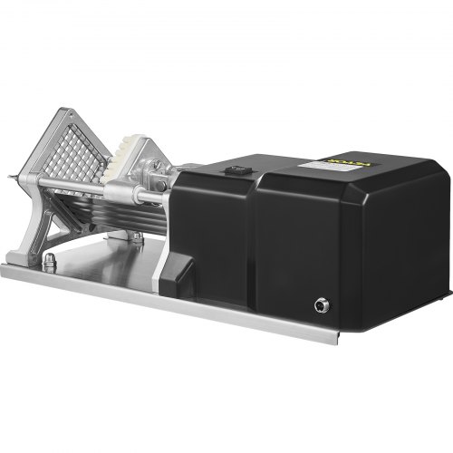 VEVOR Aardappelsnijder, frietsnijder, 1/4 inch, fritesnijder, groentesnijder, commerciële hakmachine, fruitsnijmachine met 2 reservemesjes, roestvrij staal, hakmachine, groentesnijder