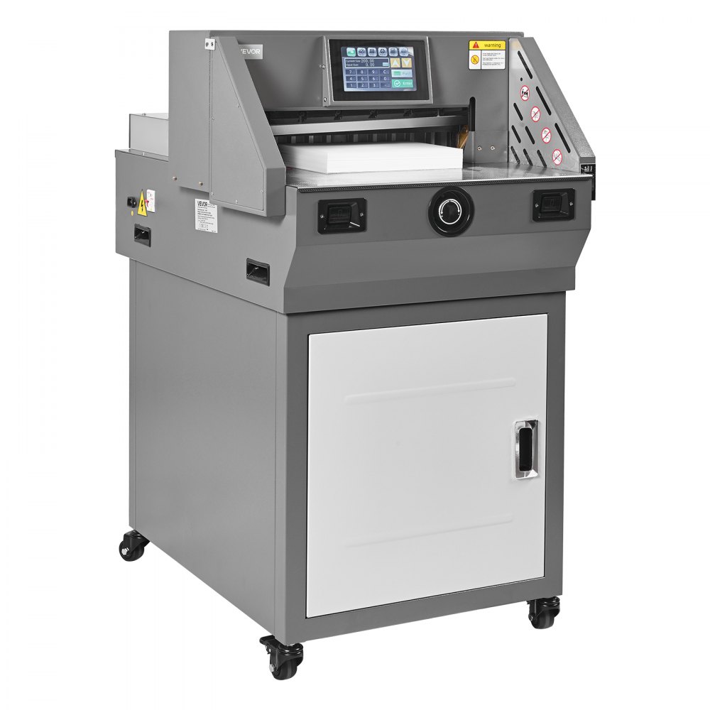 VEVOR elektrische papiersnijder, krachtige papiersnijder, snijbreedte 457 mm, snijdikte 58 mm, grote elektrische guillotine met infraroodfunctie en vervangend mes, 1000 W