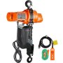 VEVOR Electric Chain Hoist, 2200 lbs Load Capacity, 10 ft Lifting Height, 6.9 ft/min Speed, 230V, Single Phase Overhead Crane with Chain, 10 ft Wired Remote Control for Garage, Shop, Hotel, and Home