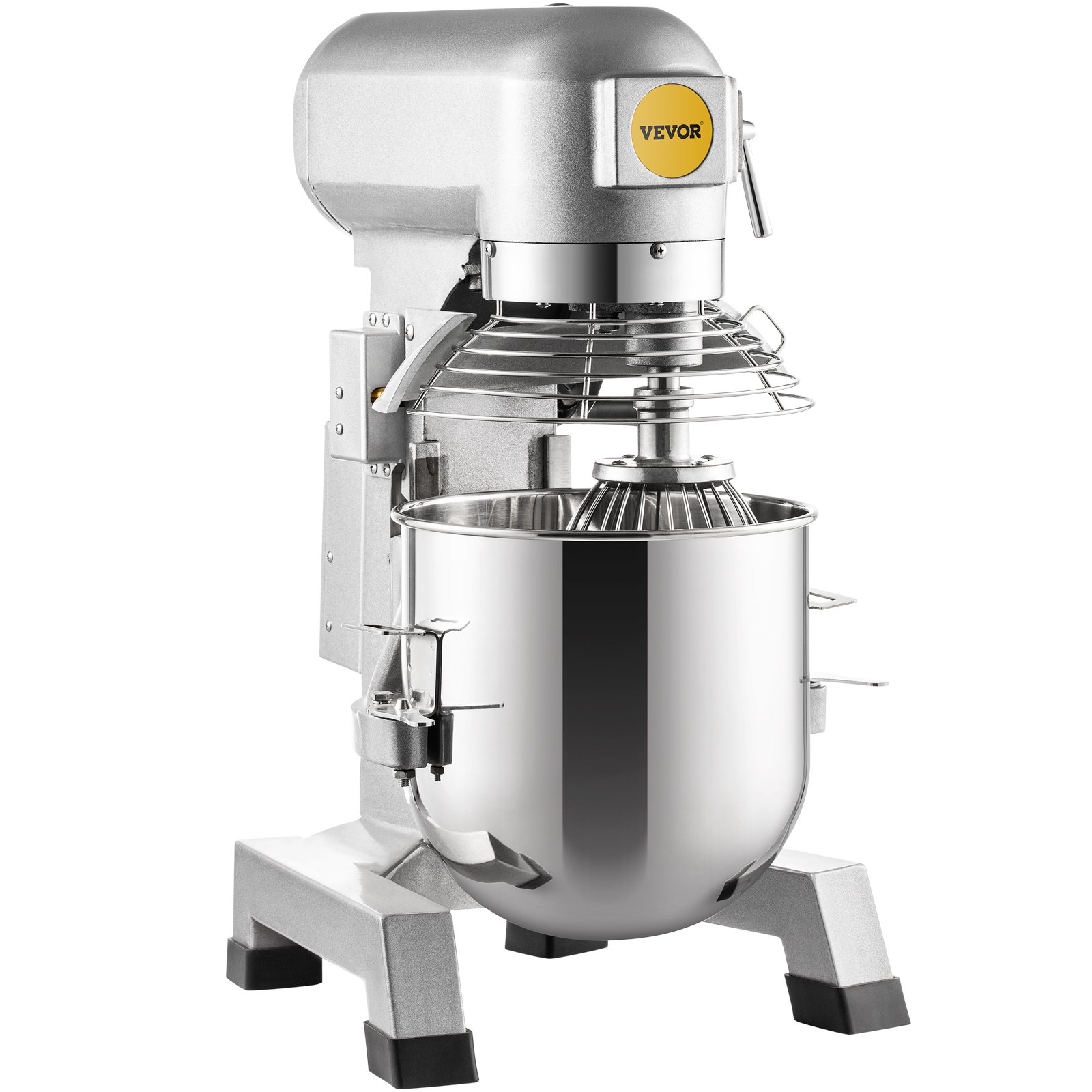 VEVOR Keukenmachine, Commerciële Kneedmachine met 30 Qt RVS Kom, 1500 W Zware Elektrische Keukenrobot 3 Snelheden 108/199/382 RPM, Deeghaak Klopklopper Inbegrepen, Staande Mixer voor Bakkerij Pizzeria
