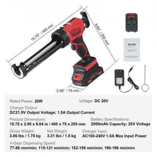 Kitpistool / Accupistool 20V LI-ION Dual Power Powerplus Kitpistool / Accupistool 20V LI-ION Dual Power Powerplus