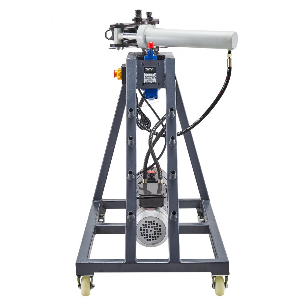VEVOR Elektrische pijpenbuiger, 750W pijpenbuiger met 6L hydraulische cilinder, pijpenbuiger met rollen, 3 matrijzen en een maximale buighoek van 180°, geschikt voor pijpen van 3/4 tot 2 inch.