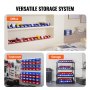 VEVOR Plastic Storage Bin, (5-Inch x 4-Inch x 3-Inch), Hanging Stackable Storage Organizer Bin, Blue/Red, 24-Pack, Heavy Duty Stacking Containers for Closet, Kitchen, Office, or Pantry Organization