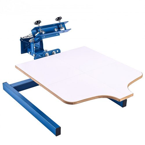 VEVOR Zeefdrukmachine, 1-kleur, 1-station zeefdrukpers, 540x450 mm, instelbare spanning, gepoedercoat koolstofstaal voor het bedrukken van T-shirts, thuis- en commercieel gebruik