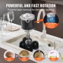 VEVOR Electric Commercial Glass Washer, 5-Brush Bar Glass Cleaner, 600 Cups/Hour Wine Glass Cleaning Machine, Bar Glass Washer for Champagne Glasses, Beer Cups, Mugs, Perfect for Bars and Cafes