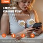 VEVOR Electric Double Breast Pump 5W Breast Pump Breast Pump -280±20mmHg Breastfeeding Pump with 4 Modes and 12 Adjustable Levels ≤50dB Ultra-Quiet Worry-Free Pumping Breast Milk on the Go