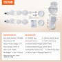 VEVOR Electric Double Breast Pump 5W Breast Pump Breast Pump -280±20mmHg Breastfeeding Pump with 4 Modes and 12 Adjustable Levels ≤50dB Ultra-Quiet Worry-Free Pumping Breast Milk on the Go