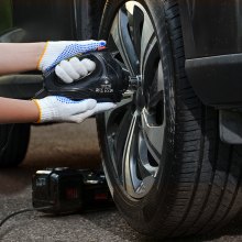 VEVOR elektrische autokrik 5t autokrikset met slagmoersleutel zwart