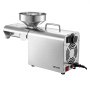 VEVOR elektrische oliepers 3,75 kg/u, oliemolen 750 W, automatische oliepersmachine met warmpersen (50 °C-300 °C) en reinigingsborstel, oliemachine voor pinda's, sesam, sojabonen en amandelen, roestvrij staal