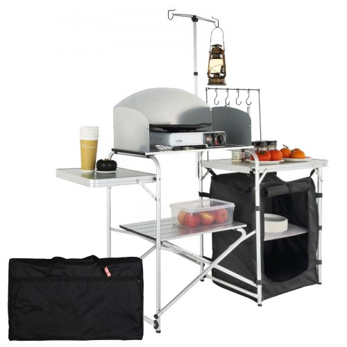 MAYTIIMO Campingkeuken met aluminium frame, opvouwbare campingkast met MAYTIIMO Campingkeuken met aluminium frame, opvouwbare campingkast met