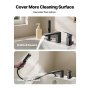 VEVOR Roman Tub Faucet, 3 Hole Waterfall Bathtub Faucet,  Roman Bathtub Faucets Set with Shower Head & 1 Handle, Deck Mount Bath Tub Faucets Set for Baby Care, Matte Black, Stainless Steel, Drip-Free