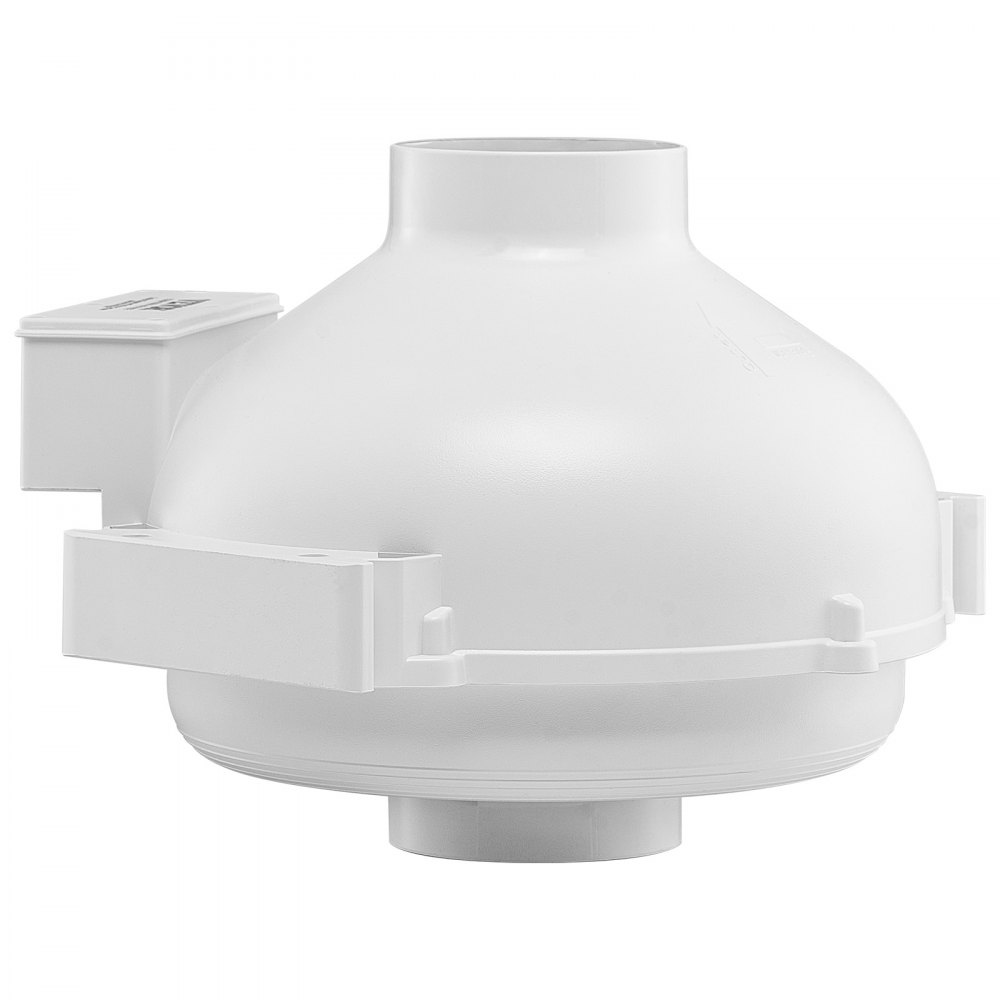 VEVOR 98-114 mm Radonventilatorinstallatiekit, 190 CFM Radonmitigatieventilatorsysteemkit met 2 koppelingen, drukmeter, inline kanaalventilator, afzuigventilator voor binnen- en buitenventilatie