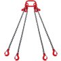 VEVOR kettingsling, 5/16 inch x 10 voet hijskettingen met haak, G80 motorkettingtakels, 11.000 lbs/5 ton hijskettingen voor motortakels, motorhijsketting met 4-poots grijphaak en afstellers