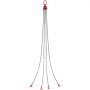 VEVOR kettingsling, 5/16 inch x 10 voet hijskettingen met haak, G80 motorkettingtakels, 11.000 lbs/5 ton hijskettingen voor motortakels, motorhijsketting met 4-poots grijphaak en afstellers