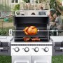 VEVOR speenvarkengrill lamsgrill 100,6 cm, 12 kg roestvrijstalen draaispitgrill 9 W, lamsgrill BBQ grill grillwagen barbecue, grote spitgrill geschikt voor kalkoenvlees, ham etc.