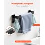 VEVOR badkameraccessoireset (5-delig) inclusief handdoekhouder (406,4 mm) & handdoekhouder (vierkante ring) & 2 haken & toiletrolhouder, voor badkamer, wandmontage matzwart