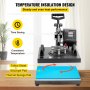 VEVOR Heat Press Machine, 10x12inch / 25x30cm, 2IN1 Clamshell Sublimation Transfer Printer with Teflon Coated, Digital Precise Heat Control, Powerpress for T-Shirt Hat Cap