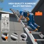 VEVOR A-frame telescopische ladder, 3350 mm compacte aluminium verlengladder, multifunctionele draagbare opvouwbare camperladder, telescopische ladder voor huiswerk, trappen, binnen- en buitendaken, draagvermogen 150 kg